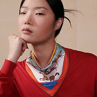 HERMES スカーフ　カレ45 Loula's Summer les-courses-scarf-45--894178S